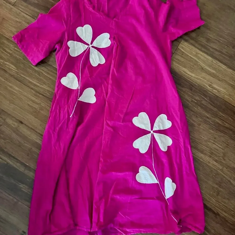 Free-people Women's Pink and White Dress